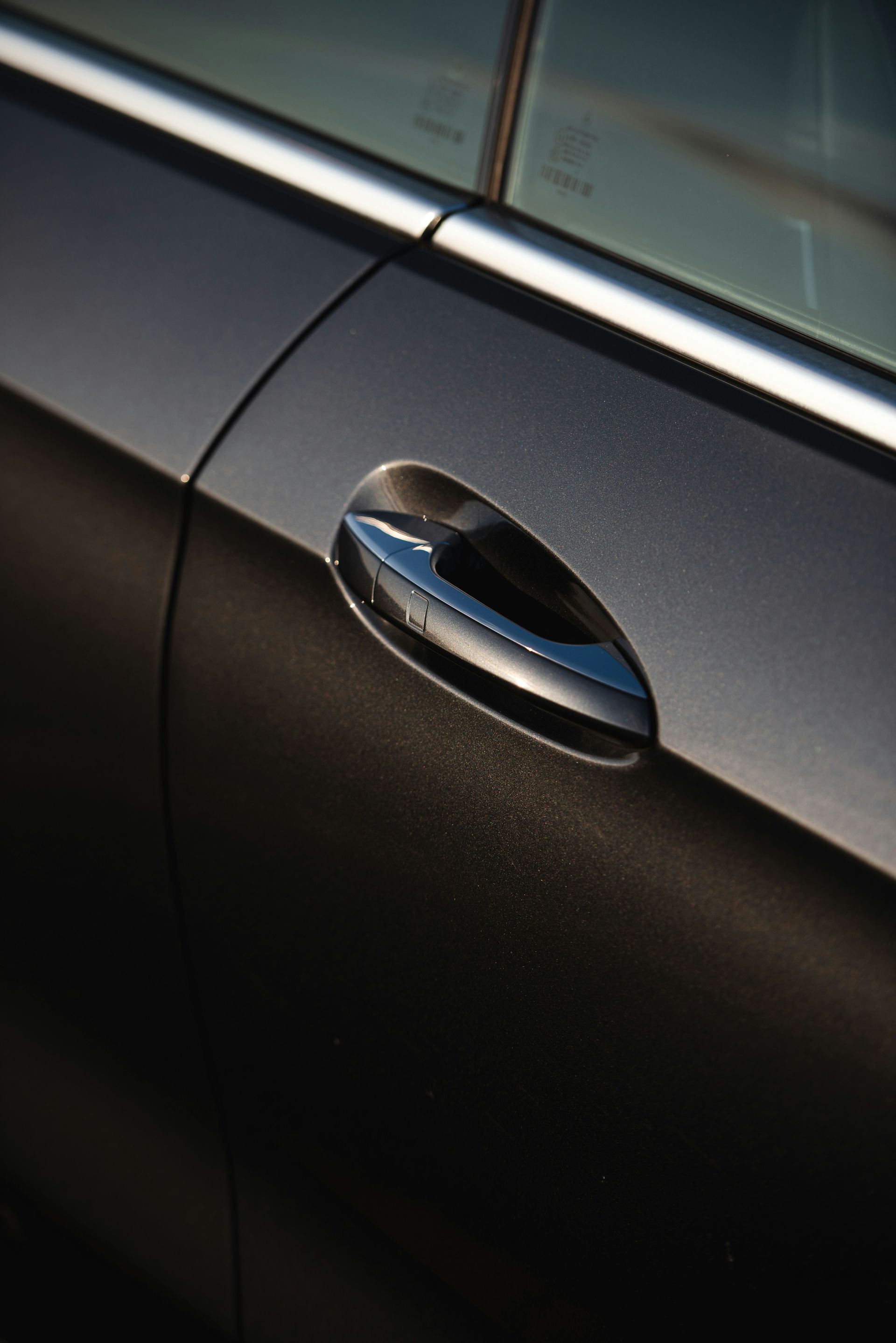 black car door